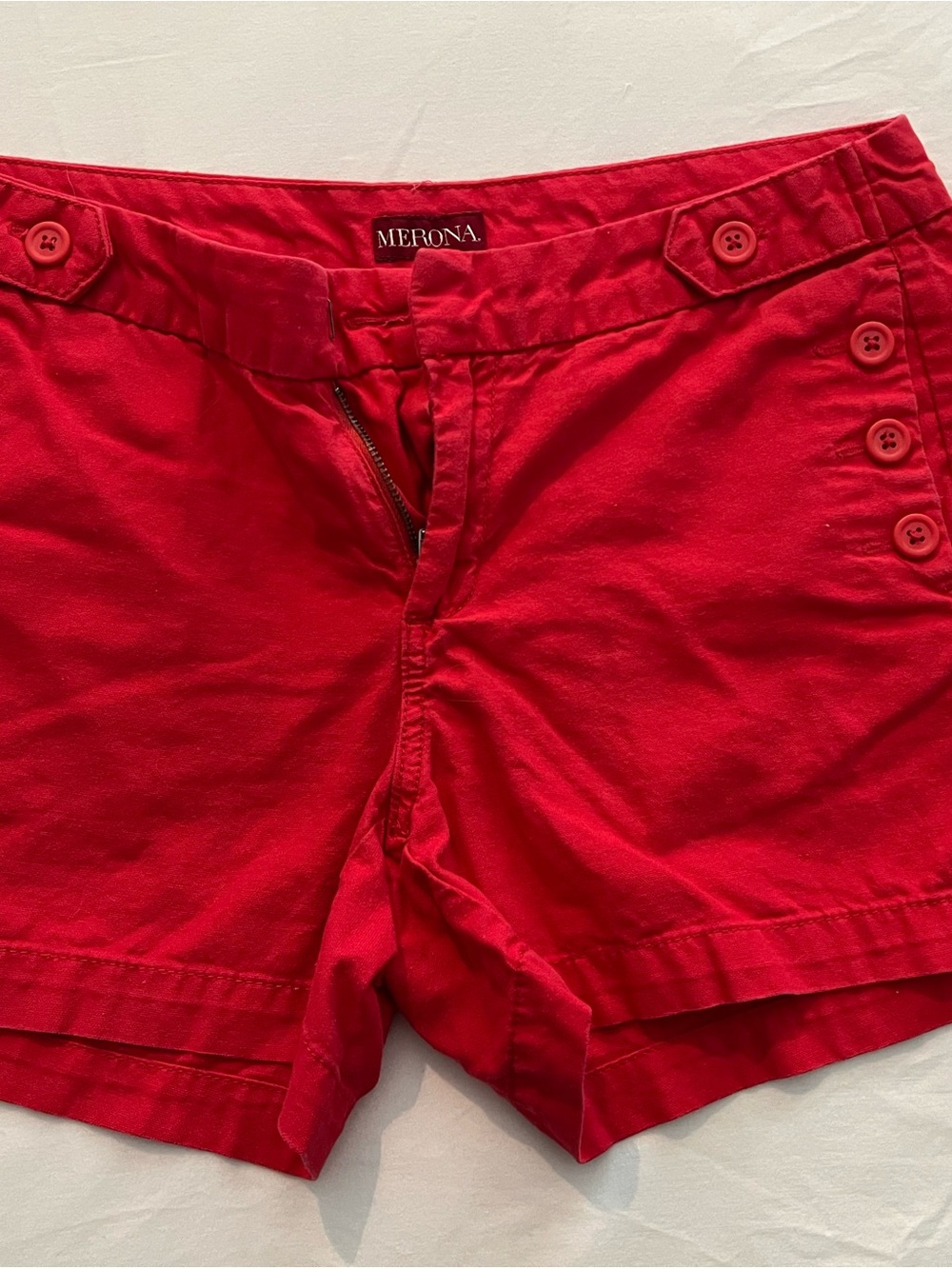 Merona Women's Red Button-Accent Shorts